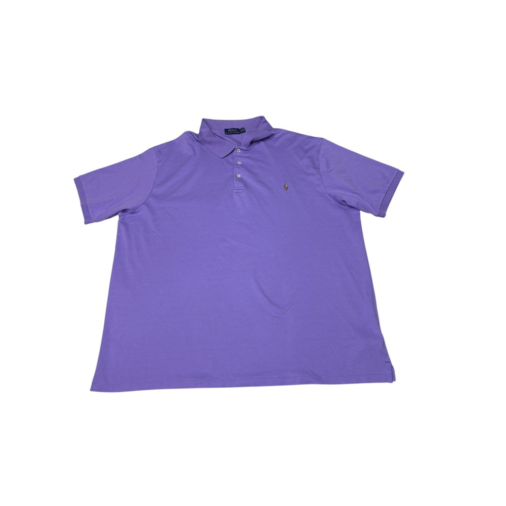 Polo‎ Ralph Lauren Mens 2XLT Purple Cotton Jersey Short Sleeve Polo Shirt